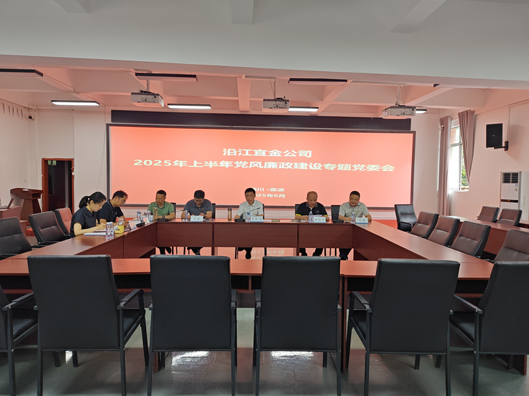 沿江宜金公司召开2025年上半年党风廉政建设专题党委会